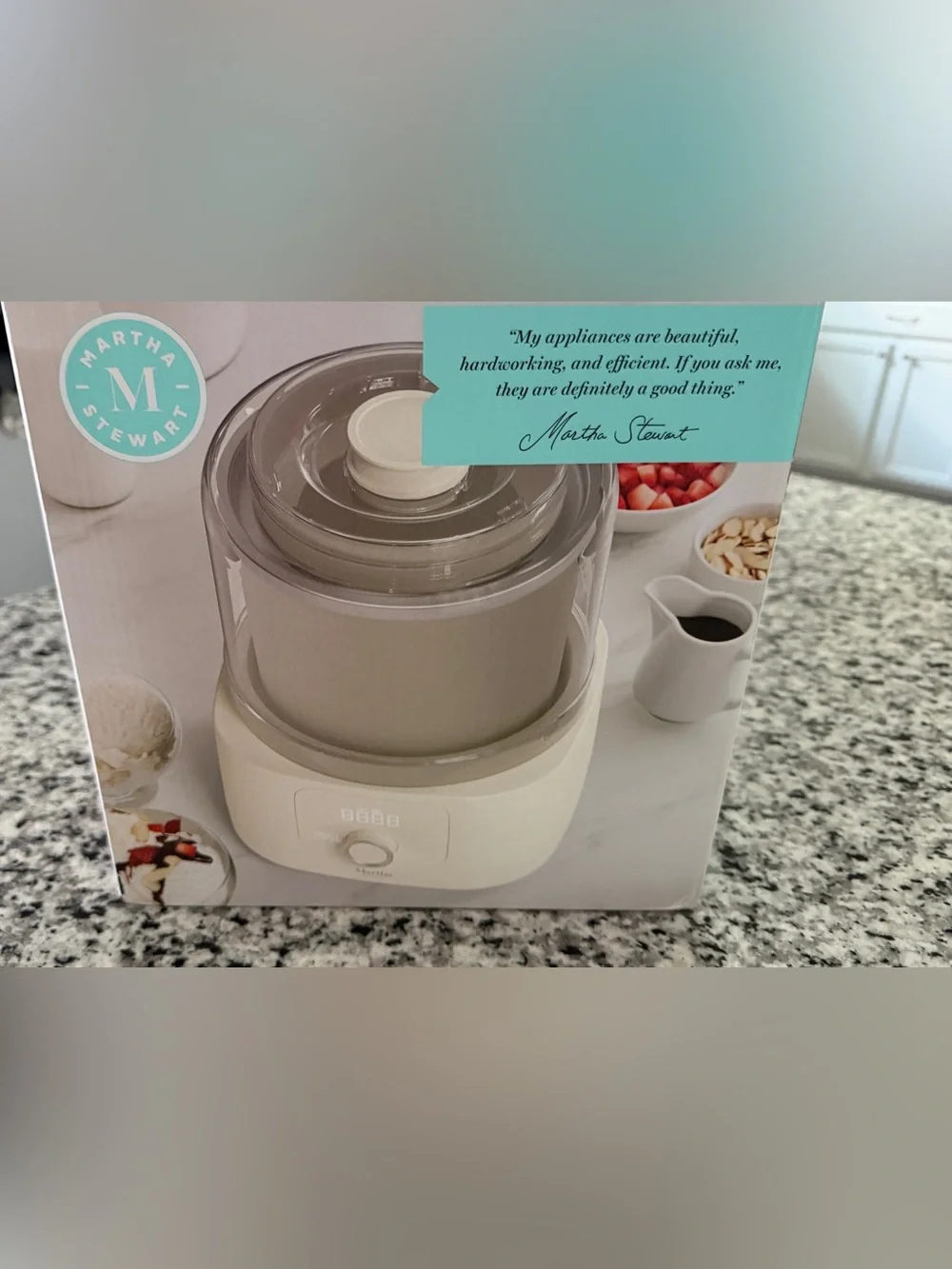 Martha Stewart 2qt Double Insulated Ice cream maker. New Never opened
